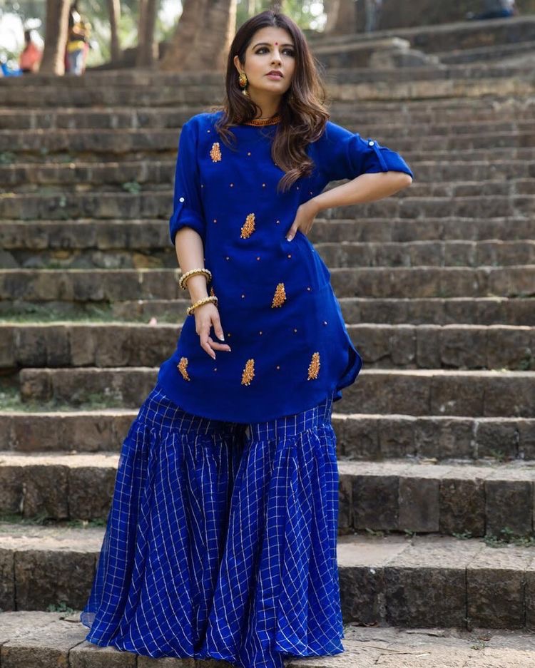 royal blue gharara