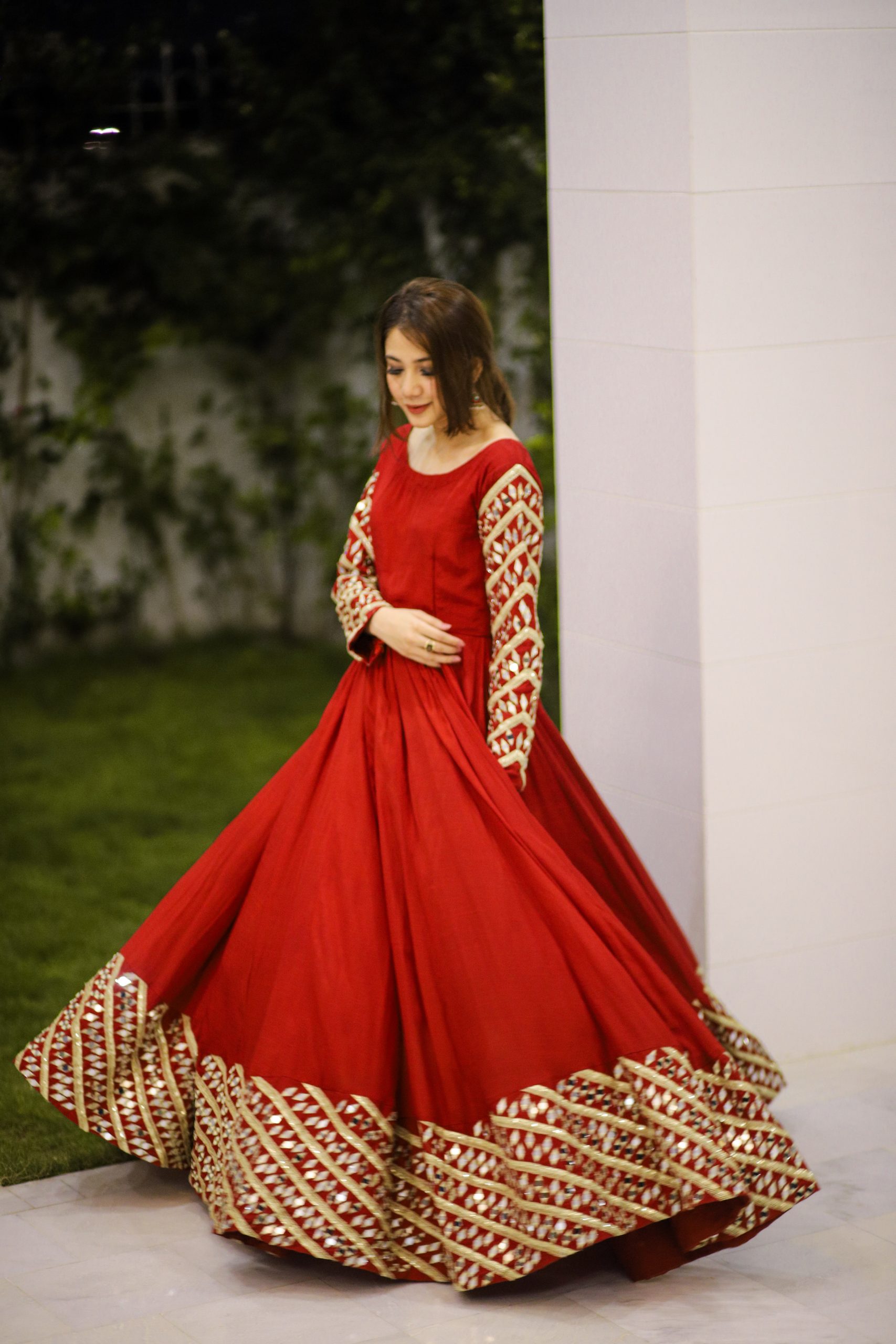 Luxury Red Wedding Dress Long Puff Sleeves Vestido De Noiva Princesa  Appliqued Beading Bride Dresses Custom Made Robe De Mariage - AliExpress