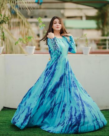 Indi Inside Maxi Dresses : Buy Indi Inside Aliza Blue Tie and Dye Maxi Dress  Online | Nykaa Fashion