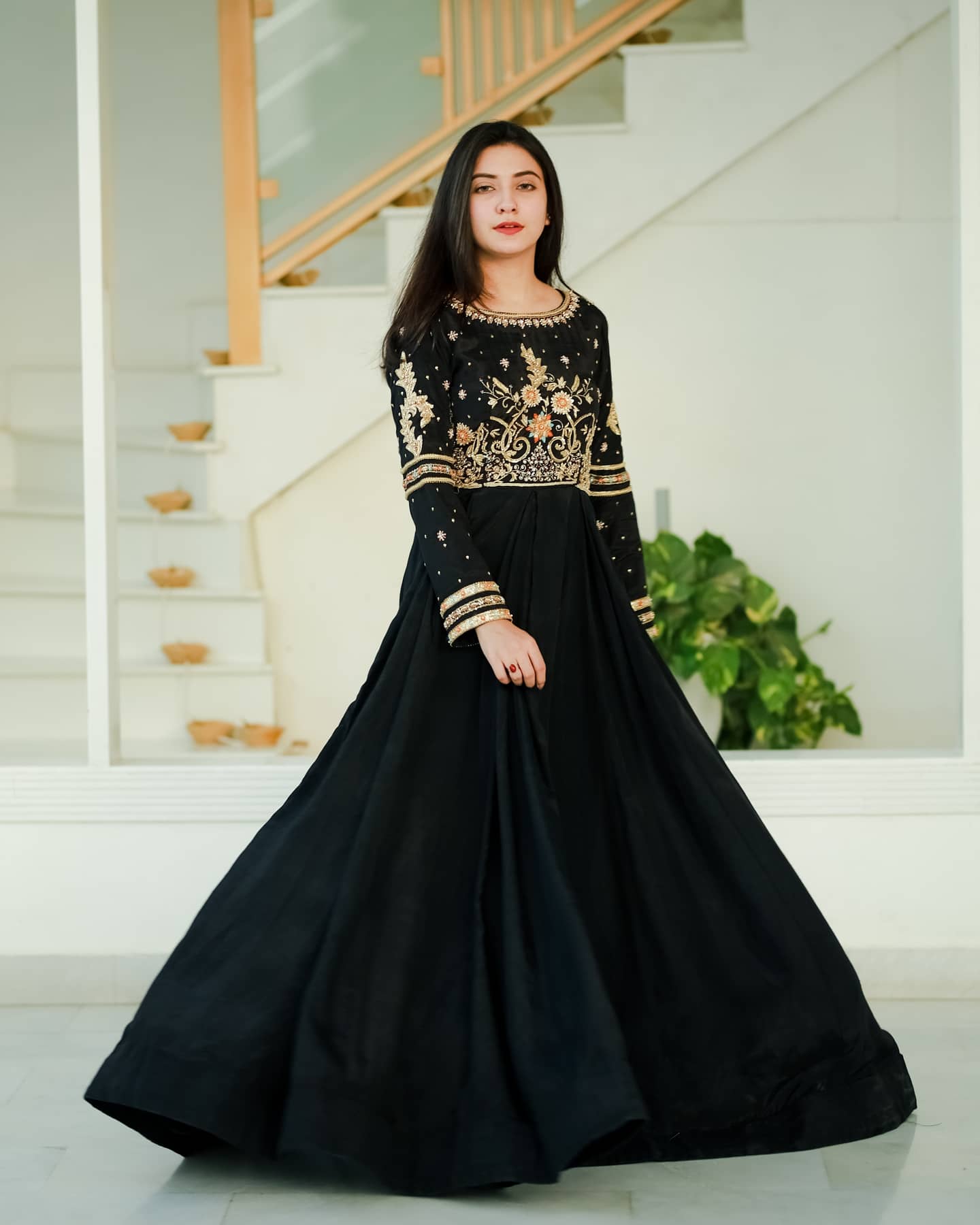 Party Wear Pakistani Dress - Black Colour Pakistani Suits - SareesWala.com