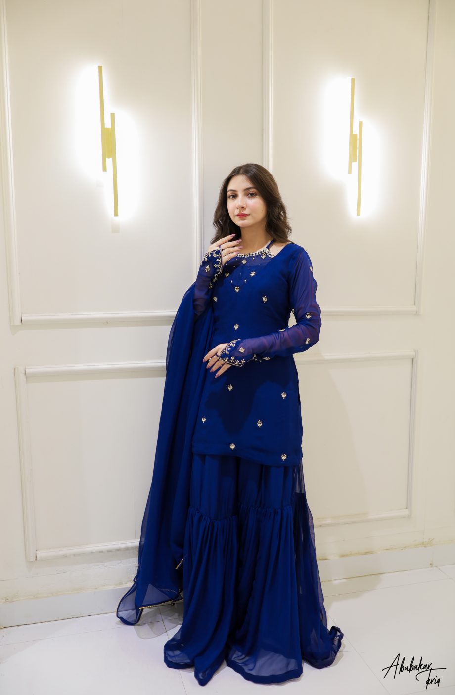 ROYAL BLUE KURTA GHRARA SET WITH DUPATTA