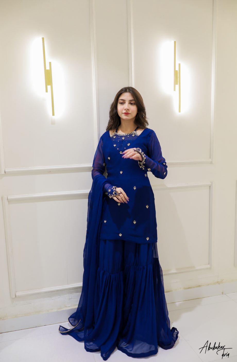 ROYAL BLUE KURTA GHRARA SET WITH DUPATTA