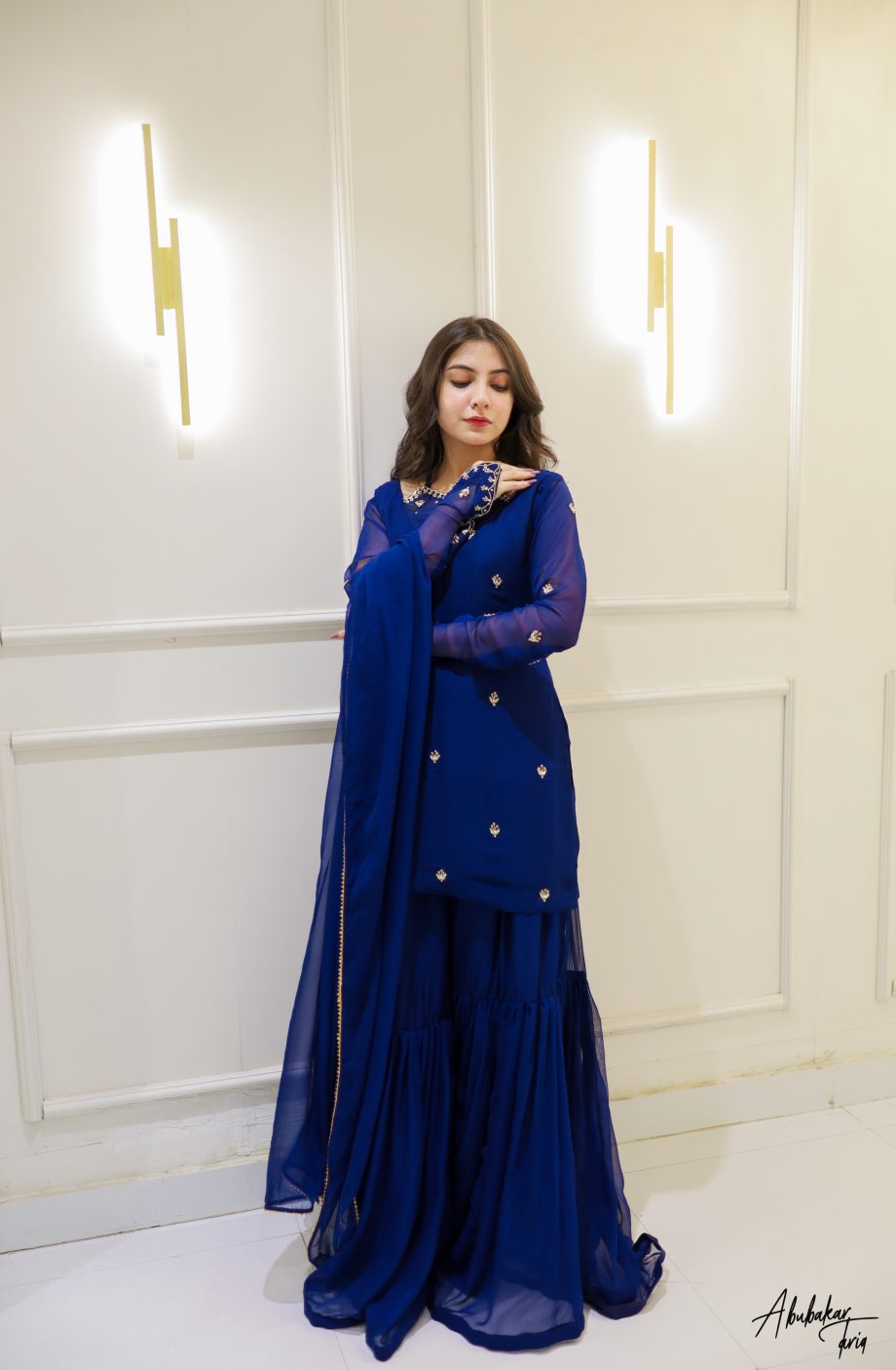 ROYAL BLUE KURTA GHRARA SET WITH DUPATTA