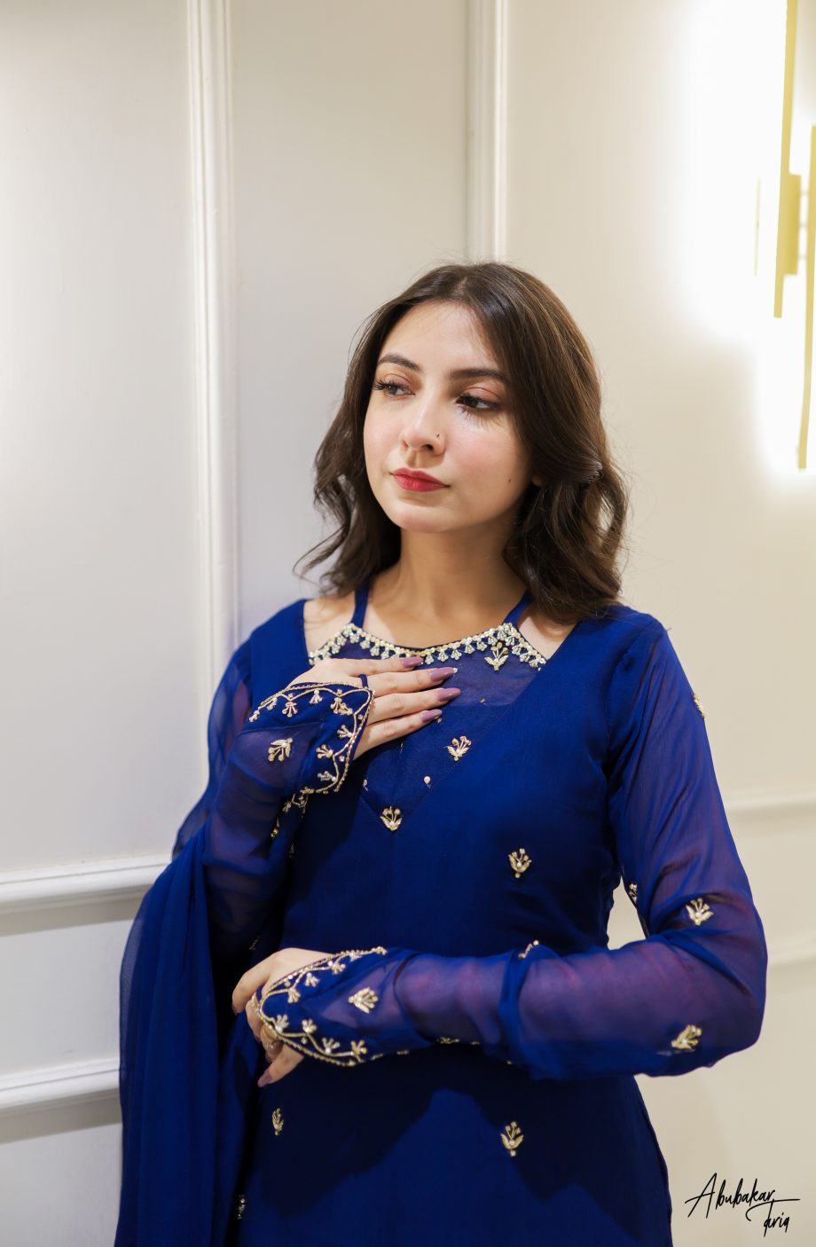 ROYAL BLUE KURTA GHRARA SET WITH DUPATTA