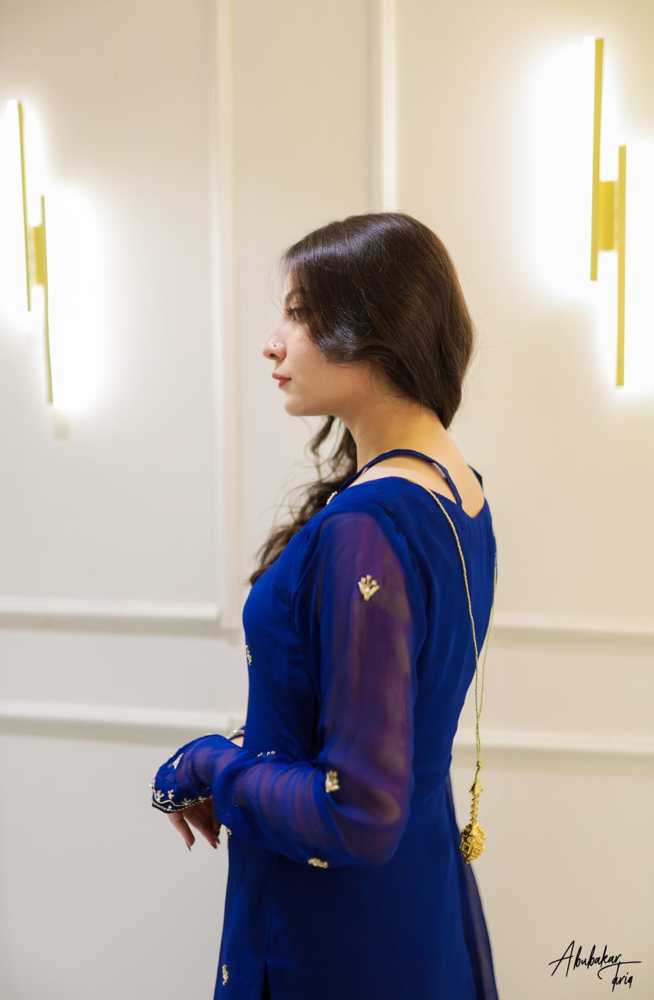 ROYAL BLUE KURTA GHRARA SET WITH DUPATTA